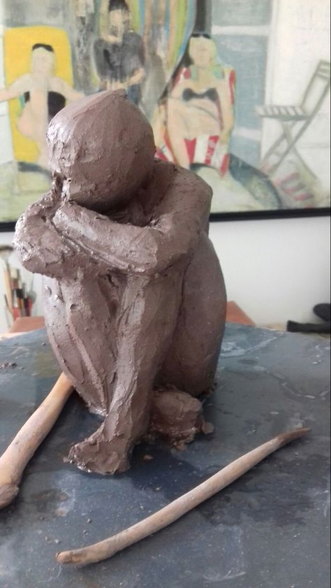 Ceramic Person, Cool Clay Sculptures, Clay Art Sculptures, Clay Sculpture Ideas, Clay Sculpture Art, Ceramics Sculptures, Konst Designs, Sculpture Inspiration, Ceramics Sculpture