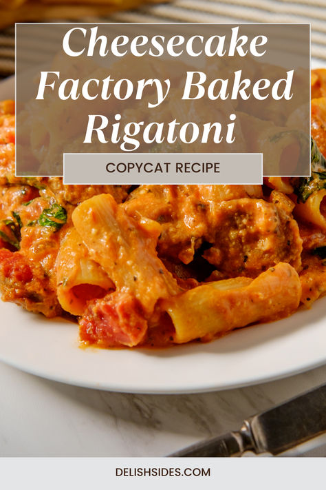 Copycat Cheesecake Factory Baked Rigatoni Million Dollar Rigatoni, 5 Cheese Rigatoni, Hamburg, Italian Sausage Rigatoni Recipes, One Pan Rigatoni, Italian Sausage Rigatoni Pasta, Rigatoni And Italian Sausage Recipes, Rigatoni With Ricotta Cheese, Olive Garden Rigatoni Recipe