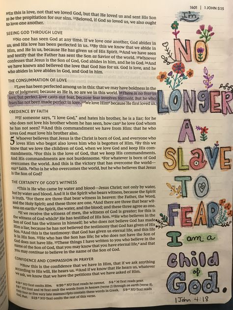 1 John 4:18 John Chapter 1 Bible Study, John 6 Bible Journaling, 1 John Bible Journaling, John 1 Notes, John 4 Bible Journaling, John Chapter 1 Bible Journaling, Bible Notes John, John Chapter 1, Bible Study John