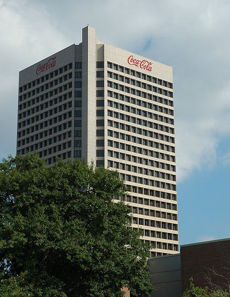 Coca Cola Headquarters, Coca Cola Atlanta, Coca Cola Company, Cola Wars, John Pemberton, Coke Ad, Coke Cola, Beautiful Buildings, Atlanta Ga