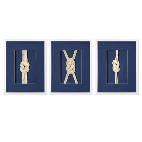 American Art Decor Naut Shore Framed Wall Decor Knots - 11" x 14" - 11" x 14" - Bed Bath & Beyond - 40719860 Nautical Knots, Coastal Elegance, Nautical Home, Wall Decor Set, Frame Wall Decor, Nautical Decor, Online Art Store, Outdoor Shade, Wall Display