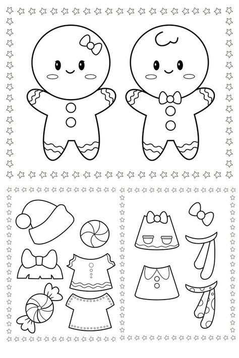 Get ready for festive fun with our Printable Gingerbread Paper Dolls! A delightful addition to your Christmas printables collection, these DIY Gingerbread Dress Up Games are perfect for kids. Dive into a world of imagination with these easy-to-use Gingerbread Doll Outfit Ideas. Great for preschool activities and holiday crafts Doll Outfit Ideas, Free Printable Gingerbread Man, Gingerbread Dress, Diy Gingerbread, Sheet Music Crafts, Man Dress, Dress Up Games, Gingerbread Crafts, Christmas Worksheets