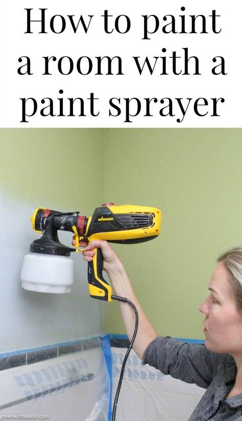 How To Paint Like A Professional, How To Use A Spray Painter, Painting With Sprayer, Fastest Way To Paint A Room, Best Paint Sprayer For Walls, How To Use A Paint Sprayer On Walls, Painting With A Sprayer, Coastal Blue Bathroom, Paint Sprayer Walls