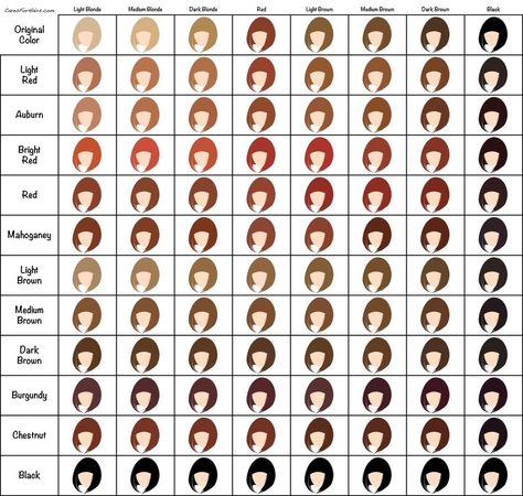 29%20Cheat%20Sheets%20That%20Will%20Make%20Every%20Day%20A%20Good%20Hair%20Day Hair Chart, Henna Hair Color, Perfect Bangs, Types Of Red, Best Hair Straightener, Color Mixing Chart, Henna Hair, Hair Color Chart, Olivia Benson