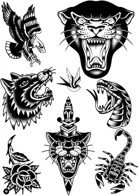 Traditional Tattoo Black And Grey, Black Flash Tattoos, Traditional Tattoo Black And White, Traditional Tattoo Man, Traditional Tattoo Drawings, Tato Tradisional, Traditional Black Tattoo, Traditional Tattoo Flash Art, Traditional Tattoo Old School