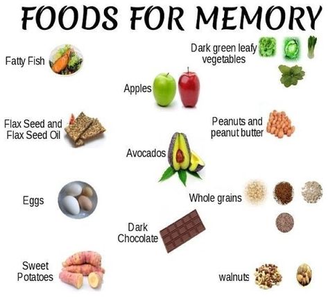 Foods For Memory, Brain Food For Studying, Food For Memory, Brain Healthy Foods, Brain Boosting Foods, Increase Memory, Mind Diet, Healthy Brain, Brain Food