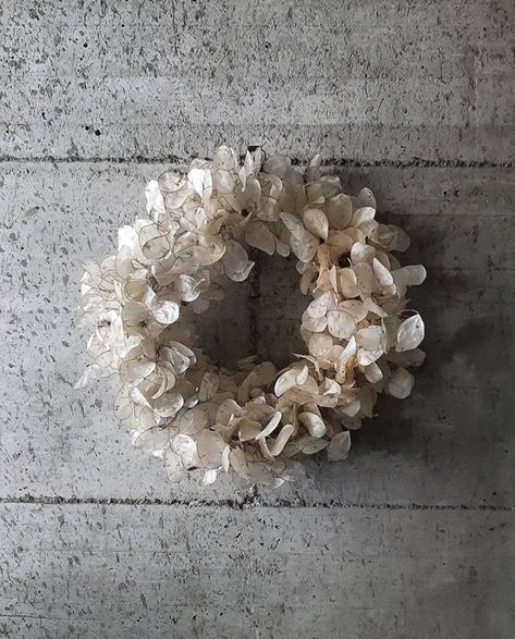 Lunaria Wreath, Interior Wreath, Dried Wreath, Dried Flower Wreaths, Fall Thanksgiving Decor, Wreaths & Garlands, Seasonal Wreaths, Floral Garland, Fresh Flower