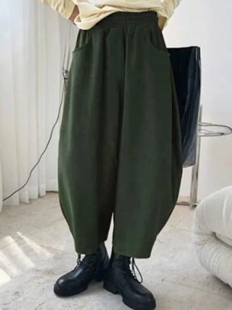 Harem Pants Loose Buttoned Striped Pants Trousers BLUE-S Baggy Harem Pants, Harlem Pants, Oversize Pants, Lantern Pants, Trousers Baggy, Midi Dress Casual, Loose Style, Ankle Length Pants, Pant Style