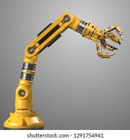 Robotic arm. Yellow mechanical hand. Industrial robot manipulator. Futuristic industrial technology. Isolated on white background. 3D Render #Ad , #sponsored, #hand#Industrial#robot#mechanical Robotic Limbs, Parker Aesthetic, Robotic Arms, Industrial Technology, Industrial Robotic Arm, Robot Hand, Mechanical Arm, Industrial Robots, Robotic Arm