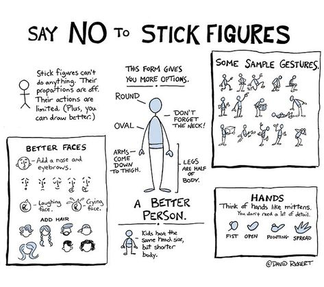 Tired of seeing stick figures in your student projects? Here's a guide to how you can draw better people. How To Draw Human Figures, Creative School Projects, Drawing Stick Figures, Teacher Doodles, Draw Better, Illustration Design Graphique, Arte Doodle, Art Teaching, Ecole Art