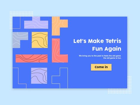 Tetris Landing Page by Lalu Triawanri Novianung on Dribbble Tetris Art, Tetris Design, Block Layout, Best Icons, Graphic Design Layouts, Old Games, Saint Charles, Instagram Business, Landing Page Design