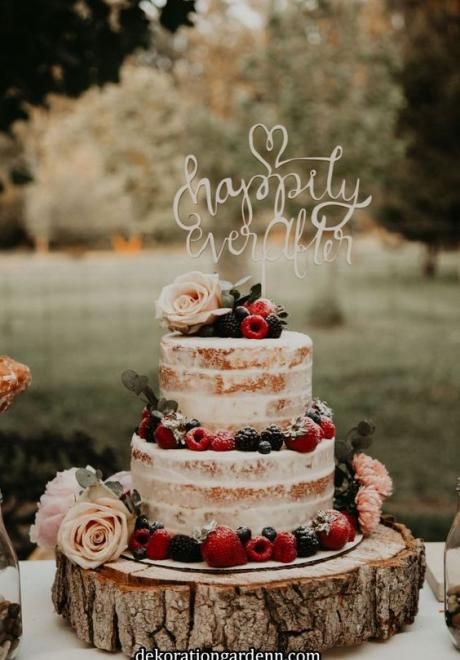 10 Beautiful Semi Naked Wedding Cakes Rustic Cake Ideas Wedding, Wedding Cakes Western Style, Unfinished Wedding Cake, Easy Wedding Cake Designs, Wedding Cake Inspiration Unique, Simple Summer Wedding Cake, Two Tier Wedding Cake Rustic, Micro Wedding Cake, Wedding Cake No Flowers