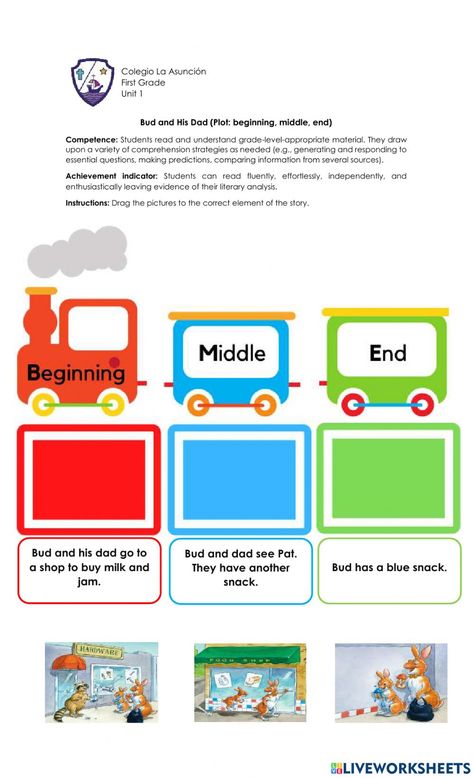 Beginning Middle End Worksheet, Beginning Middle End Activities, How To Begin A Story, Beginning Middle End, Classroom Preparation, 2nd Grade Spelling, All About Me Worksheet, Cursive Writing Worksheets, Similes And Metaphors