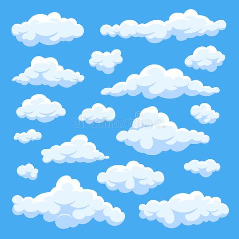 Fluffy Illustration, Sky Vector, Backdrops Kids, Cloud Illustration, White Cartoon, Cartoon Clouds, Cloud Photos, Cloud Vector, Cloud Drawing