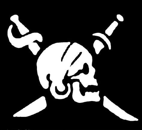 Beware Pirate Tattoo Stencil, Jolly Roger Tattoo, Pirate Embroidery, Pirates Tattoo, Henna Recipe, Pirates Skull, Pirate Logo, Glitter Tattoo Stencils, Tattoos Henna