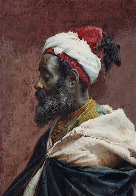 Berber bride, painted in 1896. The original is in Museu Nacional d'Art de Catalunya - MNAC, Barcelona. Black Arts Movement, Art History Lessons, Spanish Painters, Historical Painting, Black Art Painting, Black Artwork, Classic Paintings, African History, Classical Art