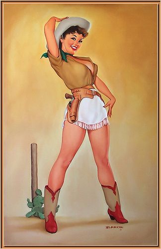 Baron Von Lind 01 | Flickr - Photo Sharing! Pin Up Vintage, Cowgirl Art, Pin Up Girl Vintage, Gil Elvgren, Pinup Art, Vintage Cowgirl, Cowboys And Indians, Retro Pin Up, Calendar Girls