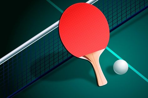 Realistic design table tennis background | Free Vector #Freepik #freevector Table Tennis Background, Tennis Background, Ppt Background, Design Table, Logo Collection, Backgrounds Free, Table Tennis, Fashion Logo, Table Style