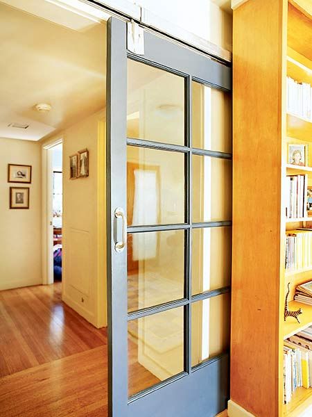 Hideaway Sliding Doors Interior Sliding Barn Doors, Rolling Barn Door, Interior Design Per La Casa, Glass Barn Doors, Sliding Doors Interior, Sliding Barn Door Hardware, Home Doors, Interior Barn Doors, Barn Doors Sliding