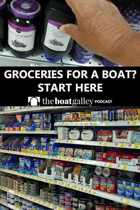 Choices can be overwhelming when buying food for a boat. Experienced cruisers always follow these two principles in provisioning. Boat Organization, Boat Upgrades, Liveaboard Sailboat, Liveaboard Boats, Buying Food, Boat Galley, Great Loop, Boating Tips, Boat Food Ideas