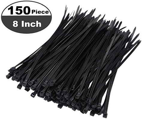 Amazon.com: 150 Pieces Multi-Purpose Cable Zip Ties 8 Inch,Self Locking Black Zip Ties with 50 Pounds Tensile Strength: Home Improvement Organizing Wires, Tool Organizers, Face Makeup Brush, Plastic Ware, Cable Tie, Best Insulation, Tie Wrap, Beauty Equipment, Zip Ties