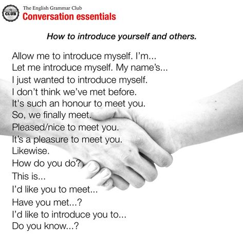 How to introduce yourself and others in English Introducing Myself Ideas, Self Introduction Speech, Speaking Activities English, English Grammar Quiz, Learn Basic Korean, Grammar Quiz, English Transition Words, Interesting Facts About Yourself, Better English