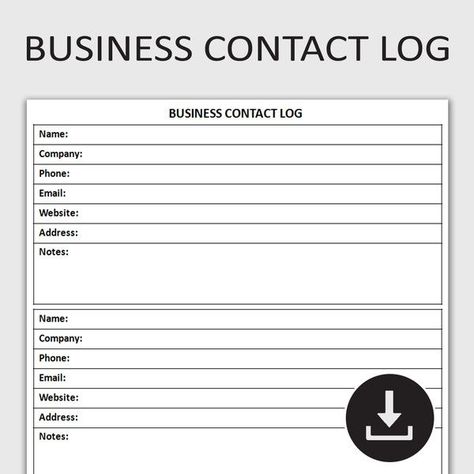 Printable Business Contact Log, Client Communication Tracker, Business Networking Organizer, Editable Template Purchase Contract, Printable Business, Contract Agreement, Business Contact, Must Have Tools, Business Networking, Contract Template, Business Loans, Personal Loans