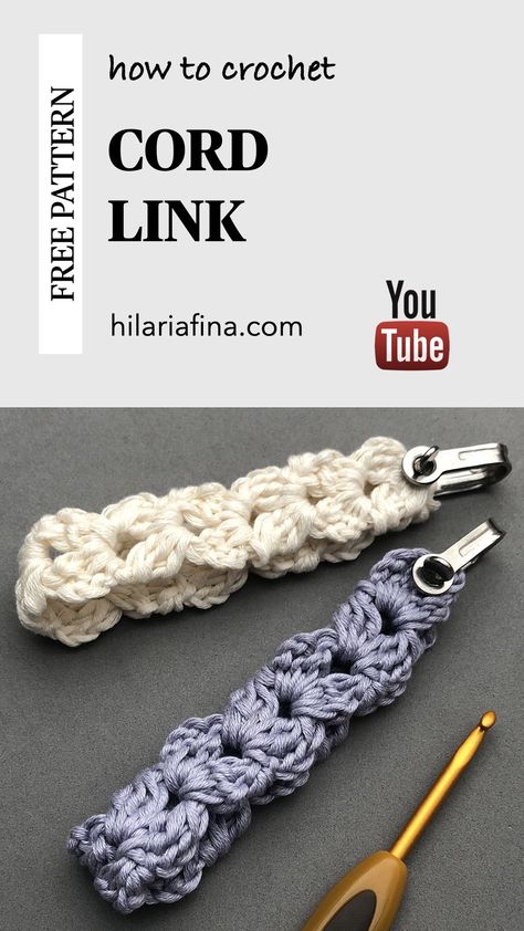 free crochet pattern beginners Tela, Crochet Keyring Free Pattern, First Crochet Project, Crochet Lanyard, Wristlet Patterns, First Crochet, Hemma Diy, Basic Stitches, Crochet Cord