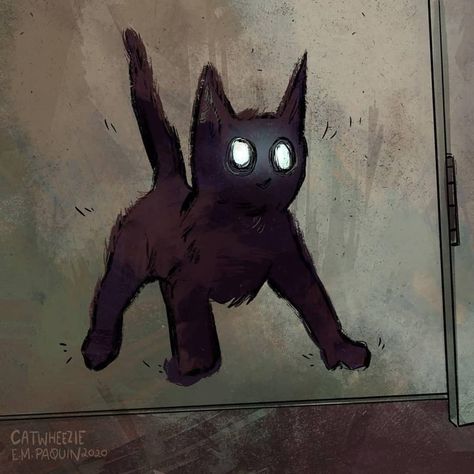 Black Cat Images, Meme Chat, Gatos Cool, Adveture Time, Black Cat Art, 캐릭터 드로잉, Warrior Cats, Cat Painting, Cat Illustration