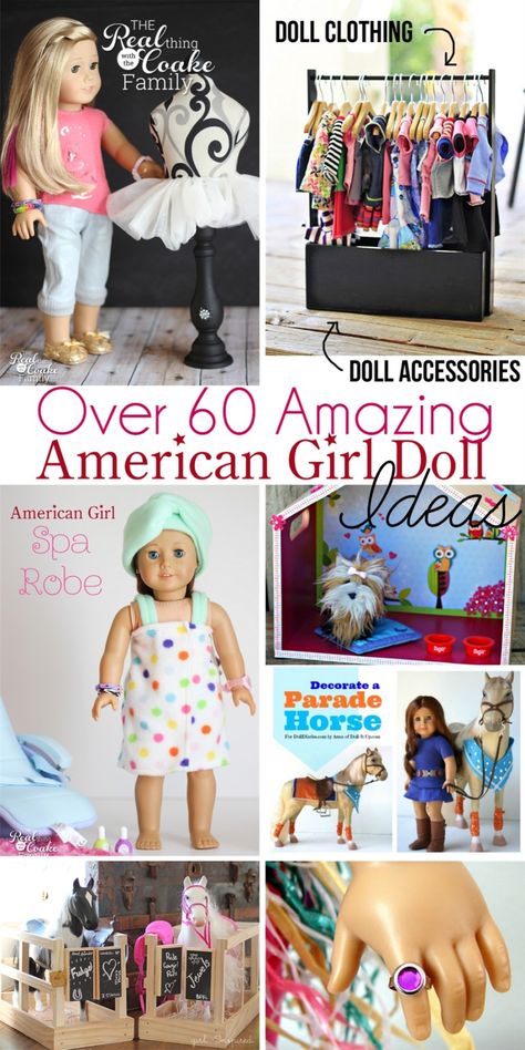 Over 60 Amazing American Girl Doll Crafts and Fun Ideas! Great inspiration from crafts and sewing to organization and diy ideas! Ag Doll Crafts, American Girl Doll House, American Girl Diy, Куклы American Girl, American Girl Doll Diy, American Girl Patterns, American Girl Doll Crafts, American Girl Doll Accessories, Ideas Clothes