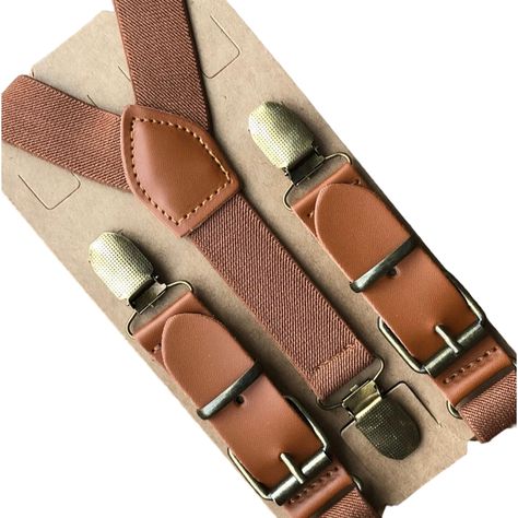 PRICES MAY VARY. X-Small: 6 months- 2 years Small: 3 years- 5 years Medium: 6 years- 12 years Adult: 13 years- Up To 6ft tall Big & Tall: Adults Over 6ft Tall Your special guy will look so handsome when he shows up wearing our brown vegan leather suspenders. These suspenders are a great choice for a ring bearer gift, suspenders, suspenders men, groomsmen gift, gifts for men, gift for men, gift for dad, brown suspenders, ring bearer outfit, weddings, groomsmen, ring bearer proposal or any other s Ring Bearer Outfit Brown, Mens Suspenders Outfit Wedding, Brown Suspenders Groomsmen, Mens Suspenders Outfit, Groomsmen Ring, Suspenders Groomsmen, Leather Suspenders Men, Mens Suspenders, Suspenders Outfit