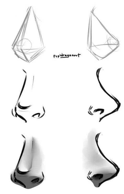 Nose Drawing Tutorial, Drawing Nose, Beautiful Pencil Drawings, Drawing Tutorial Face, Nose Drawing, Human Figure Drawing, Sketches Tutorial, Anatomy Drawing, Figure Drawing Reference