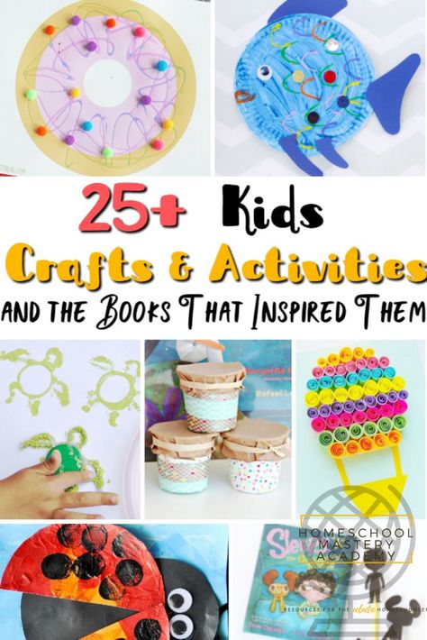 Activities Based On Children's Books | 25 Outstanding Crafts and Activities Based on the Best Children's Books #kidsbooks #homeschool  #kidscrafts Crafts Based On Books, Crafts Book, Books Crafts, Childrens Books Activities, Playdough Activities, Bug Crafts, Keep Learning, Sock Crafts, Best Children Books