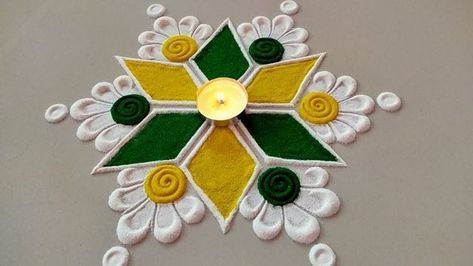 Rangoli Designs In Flower, Simple Rongali Design Diwali, Easy Rongali Designs, Very Small Rangoli Designs Simple, Small And Beautiful Rangoli Designs, Colorful Rangoli Designs Easy, Small And Simple Rangoli Designs, Rongali Design Diwali, Diwali Rangoli Ideas Easy Small Design