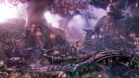 Elf City, Forest Village, Fantasy Village, Fantasy Town, Fairy Village, Forest City, Fantasy Island, Mystical Forest, Fantasy Forest