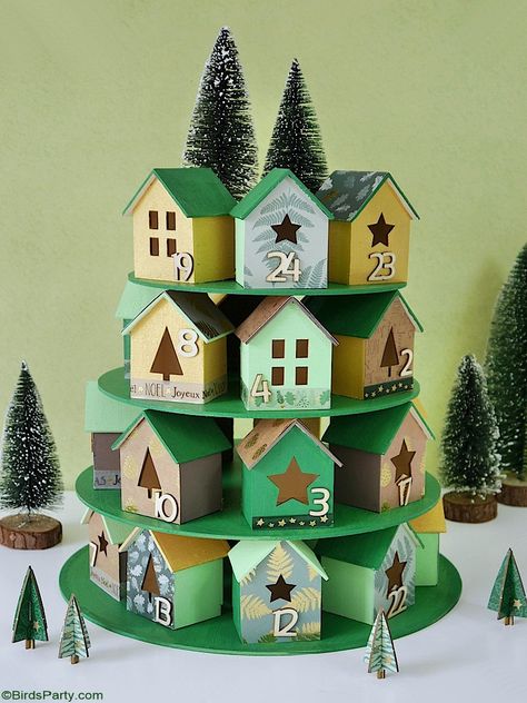 DIY Christmas Village Advent Calendar - easy, inexpensive and super pretty craft ideas to make with the kids for Christmas! by BirdsParty.com @birdsparty #adventcalendar #christmasvillage #christmas #christmascrafts #diy #crafts #holidaycrafts Diy House Advent Calendar, Paper House Advent Calendar, Christmas Diy Activities For Kids, Easter Advent Calendar Christ, Create Your Own Advent Calendar, Christmas Village Advent Calendar, Modern Advent Calendar, Homemade Christmas Advent Calendar, Hobby Lobby Advent Calendar Ideas