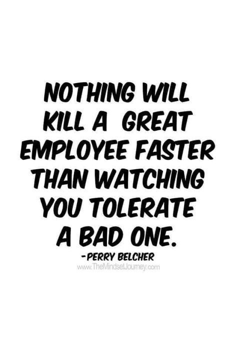 Nothing Kills A Good Employee, Nothing Will Kill A Great Employee, Tolerating Bad Employee Quotes, Unappreciated Employee Quotes, Bad Employee Quotes, Bad Employees, Work Treats, Employee Quotes, Cna Humor