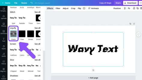 Canva Wavy Text Effect: How to Create Wavy Text in Canva | Blogging Guide Canva Wavy Font, Wavy Text Tutorial, Canva Wavy Text, Canva Text Effects, Distorted Text, Collage Wallpapers, Canva Tutorials, Black And White Effect, Wavy Font