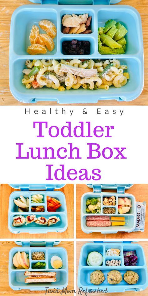 Toddler lunches for daycare, preschool, or home that are easy to make and healthy. Easy lunch ideas for 1 year olds, 2 year olds, and up! Toddler Lunches For Daycare, Bento Box Lunches For Kids, Daycare Lunch Ideas, Bento Japanese, Easy Toddler Lunches, Bento Box Lunches, Lunches For Kids, Daycare Meals, Toddler Lunch Box