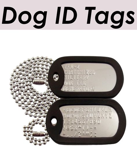 Personalized Military Dog Tags - Stainless Steel Pet Care Tips, Military Dog, Dog Tags Military, Dog Id Tags, Id Tags, Personalized Tags, Id Tag, Small Pets, Dog Tags