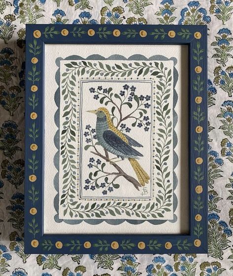 Inspired Living Spaces Only Friends, William Butler Yeats, Painted Picture Frames, Arte Folk, Hand Painted Frames, Pola Kristik, Loving Life, Arte Sketchbook, Folk Art Painting