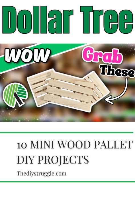 In this video I share 10 Dollar Tree DIY crafts to check out for your next project! These are created with mini wood pallet pieces you can get from dollar tree ! Check out how you can create your own here! Mini Wooden Pallet Crafts, Dollar Tree Wooden Crafts Diy, Dollar Tree Mini Pallet Crafts Christmas, Dollar Tree Mini Pallet Ideas, Mini Wood Pallet Crafts, Mini Pallet Ideas Diy Projects, Dollar Tree Wood Pallet Crafts, Dollar Tree Mini Pallet Crafts Diy, Diy Wood Projects To Sell Easy Crafts Pallet Ideas