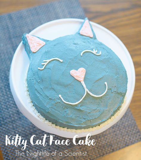 Kitty Cat Face Cake Cat Cake Diy Easy, Cat Cake Ideas Easy, Kitty Smash Cake, Cat Face Cakes Birthday, How To Make A Cat Cake, Easy Kitty Cake, Diy Cat Birthday Cake, Kitty Cat Cake Ideas, Easy Cat Cakes For Kids