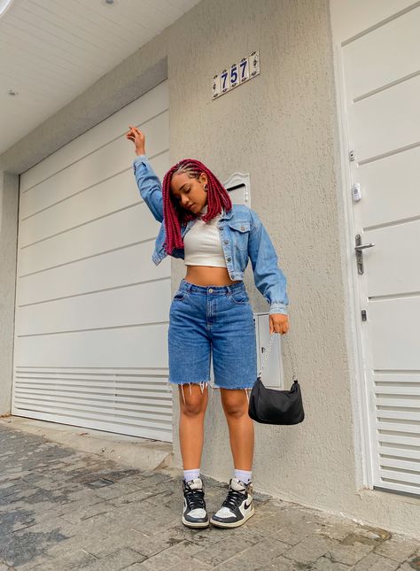 Look Short Jeans, Looks Com Short, Street Style Outfits Casual, Neat Casual Outfits, Jean Short Outfits, Cute Outfits With Jeans, Dressy Casual Outfits, Cute Modest Outfits, Shorts Outfits Women