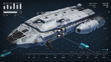 Starfield Ship Ideas, Starfield Ships, Ship Ideas, Traveller Rpg, Space Ships Concept, Space Engineers, Space Ship Concept Art, Starship Concept, Humanoid Robot