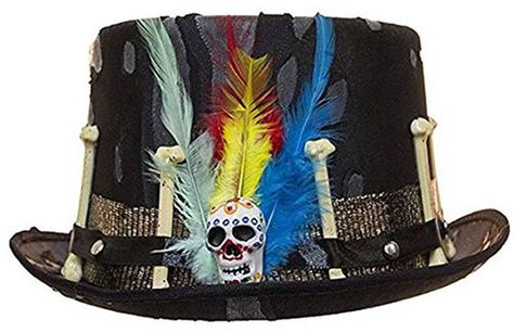 15-Cool-Amazing-Halloween-Costume-Hats-Ideas-2018-12 Voodoo Top Hat, Black Voodoo, Moose Hat, Halloween Costume Hats, Shark Hat, Reindeer Hat, Wizard Costume, Witch Doctor, Pumpkin Hat