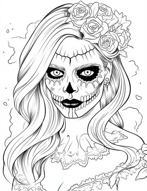 Halloween Coloring Pages For Kids, Halloween Coloring Sheets, Witch Coloring Pages, Skull Coloring Pages, Adults Coloring, Pumpkin Coloring Pages, Adult Coloring Designs, Detailed Coloring Pages, Free Adult Coloring Pages