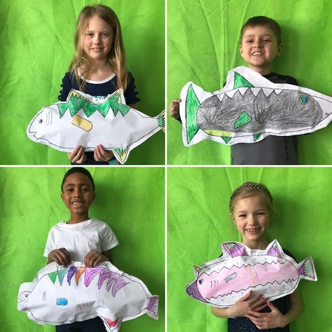 Mini Matisse: 1st Grade Fish Art Project, Ocean Art Projects, Stuffed Fish, Elementary Art Rooms, 2nd Grade Art, Art Teaching, Teacher Inspiration, Elementary Art Projects, Camp Ideas