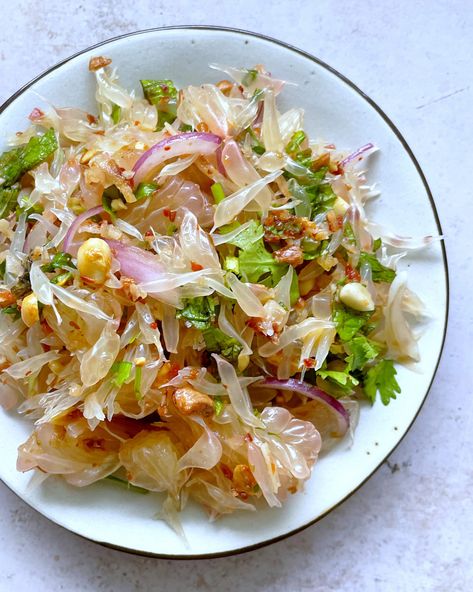 Pomelo Recipe, Cooking Recipes Veg, Pomelo Salad, Thai Salad Recipes, Healthy Thai Recipes, Thai Salad, Salad Recipes Healthy Easy, Thai Salads, Aip Paleo