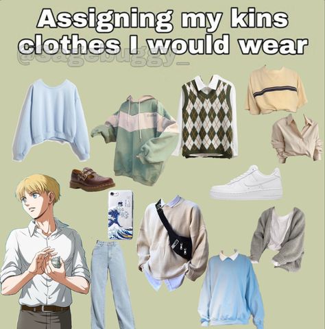 this pin is about clothes that armin from attack on titan would wear Dark Academia Outfit, One Piece Clothing, Movie Inspired Outfits, Bunny Outfit, Anime Inspired Outfits, Character Inspired Outfits, Cool Outfits For Men, Drawing Clothes, Other Outfits